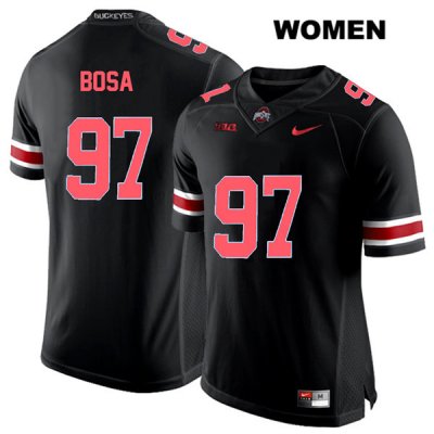Women's NCAA Ohio State Buckeyes Nick Bosa #97 College Stitched Authentic Nike Red Number Black Football Jersey YR20G66GW